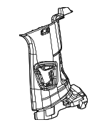 6XP07WT3AD - Body: Lock Pillar Trim for Jeep: Grand Cherokee L Image