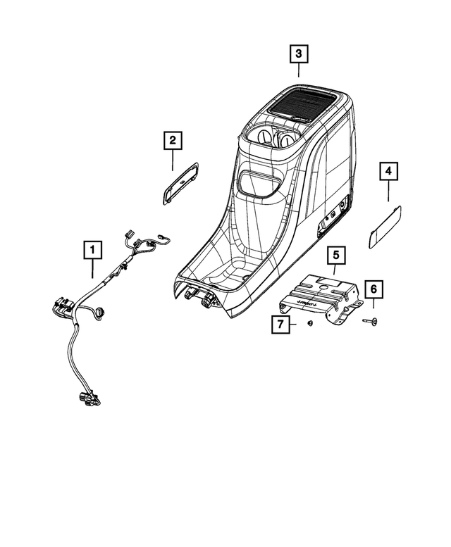6WX942D2AC - Interior Trim: Floor Console for Mopar Image image