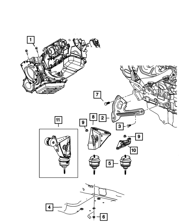 « 6505165AA – Engine Mounting : Ecrou pour Mopar Image »