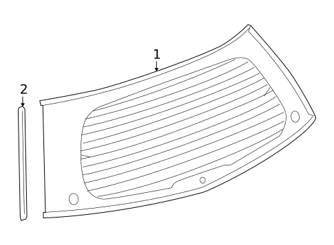 Glass - Lift Gate for 2009 Cadillac SRX #0