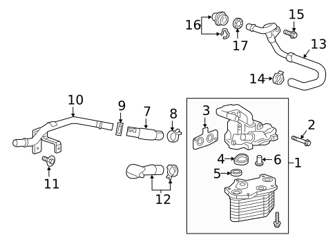 Engine Oil Cooler for 2016 Cadillac CT6 #0