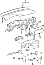 21061402 - Body: Upper Trim Panel for Saturn: SC1, SC2, SL, SL1, SL2, SW2 Image image