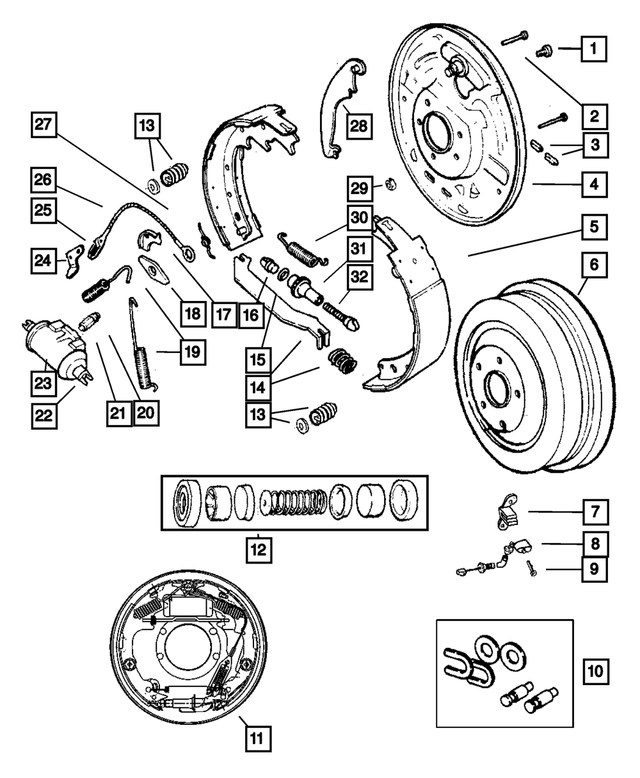 52005350 - Service Brakes: Brake Drum for Mopar Image