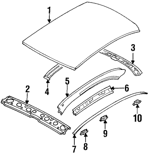 Roof & Components for 1998 Mitsubishi Galant #0