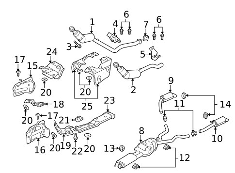 Exhaust Components for 2008 Land Rover Range Rover Sport #0
