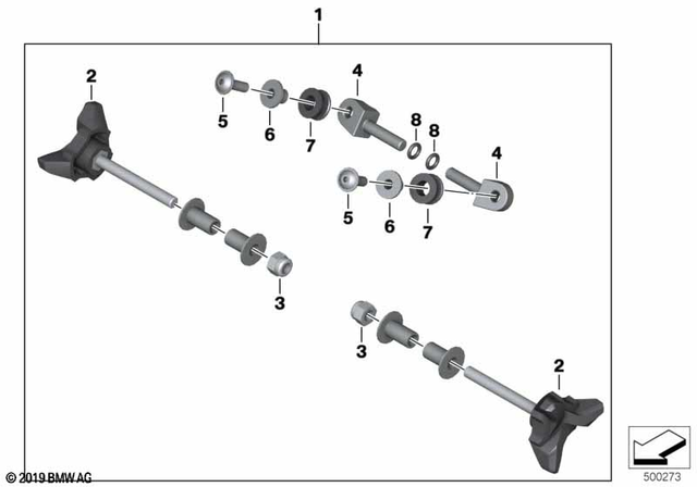 46637727079 - : Adjustment Knob For Windshield for BMW-Motorrad Image