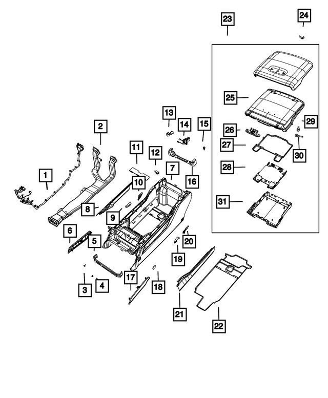 68646267AB - Interior Trim: Console Wiring for Mopar Image image