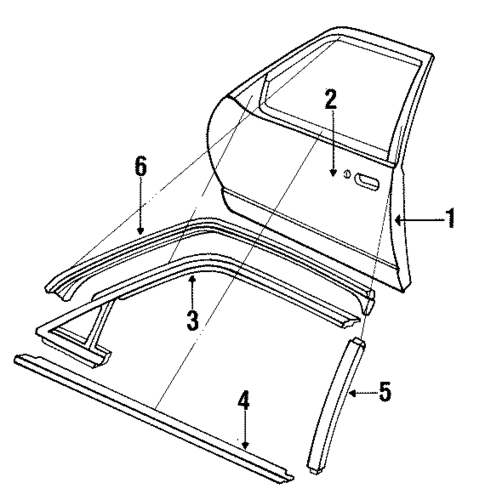 Door & Components for 1986 Oldsmobile Toronado #0