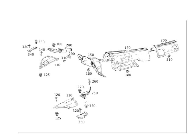 2226801108 - Panelling: Cover, Major Assy. Cmprt for Mercedes-Benz: Maybach S550, Maybach S560, Maybach S600, Maybach S650, S450, S550, S550e, S560, S600, S63 AMG, S65 AMG Image image