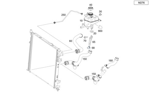 Expansion Reservoir, Mount and Hoses for 2016 Mercedes-Benz GLE400 #0