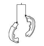 449552121 - Brakes: Brake Shoes for Scion: iQ, xD | Toyota: Corolla, Prius C Image