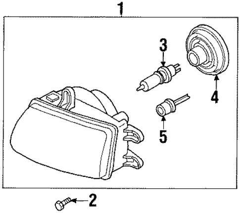 Headlamp Components for 2001 Isuzu Rodeo Sport #0