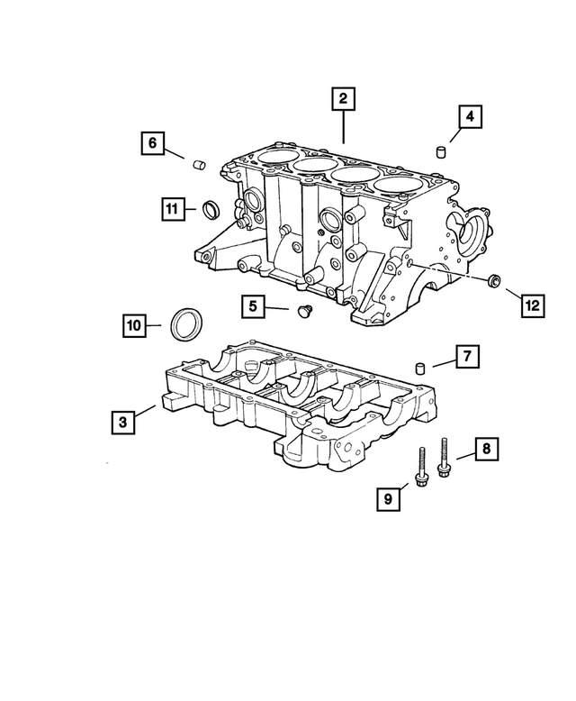 53010534AA - Engine 2.4L Four Cylinder: Short Block for Mopar Image