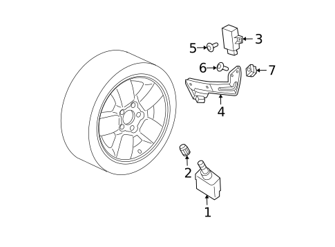 Tire Pressure Monitor Components for 2008 Jeep Grand Cherokee #0