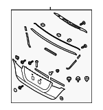 8737D3N710 - Body: Molding Assembly for Hyundai: Equus Image