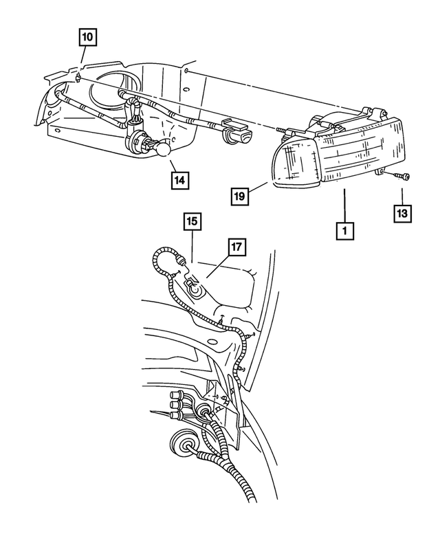 55077025AG - Electrical: Headlamp Park And Turn Lamp, Left for Mopar Image