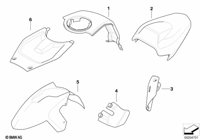 71607721668 - Design: Hp Carbon Heat Shield -  for BMW-Motorrad Image