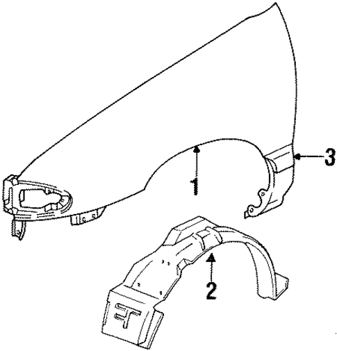 Fender & Components for 1991 Isuzu Stylus #0
