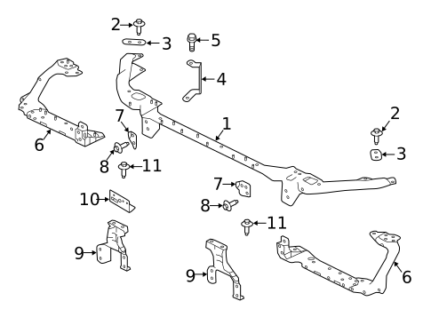 Radiator Support for 2019 Land Rover Range Rover Velar #0