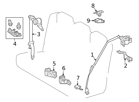 Rear Seat Belts for 2020 Lexus NX300 #0