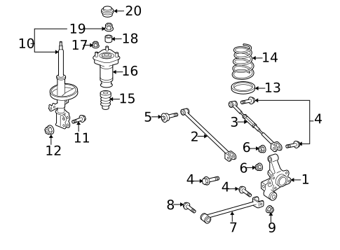 Rear Suspension for 2006 Toyota Highlander #2