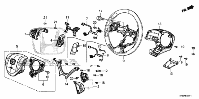 Steering Wheel (SRS) (2) for 2013 Honda Civic #0