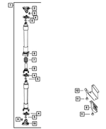 52853225AC - Rear Axle; American Axle 292 MM Single Rear Wheel; Differential and Drive Line: Drive Shaft for Dodge: Ram 3500 Image