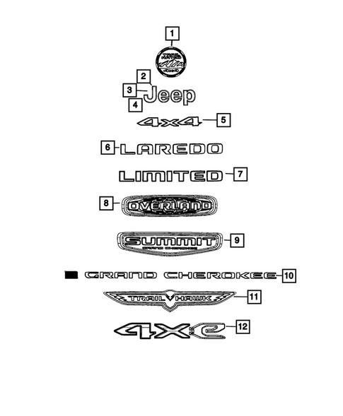 Nameplates for 2024 Jeep Grand Cherokee #0