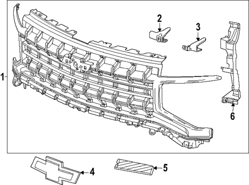 Grille & Components for 2025 Chevrolet Suburban #0