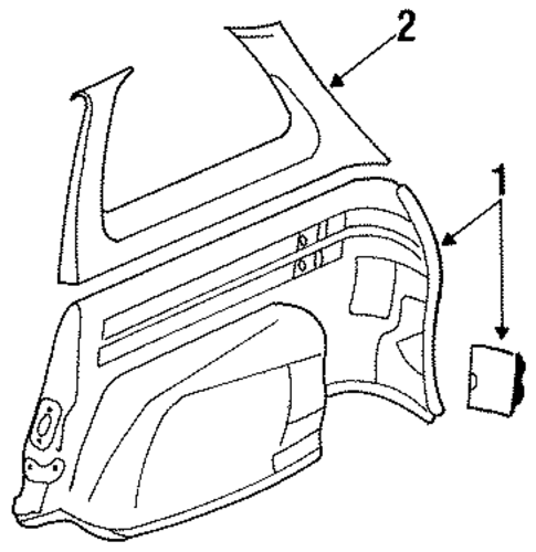 Interior Trim - Quarter Panels for 1986 Nissan Stanza #0