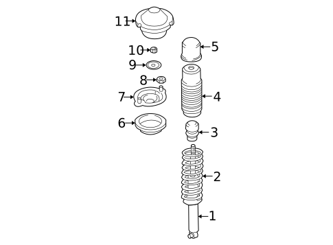 Shocks & Components for 2001 Hyundai Sonata #0