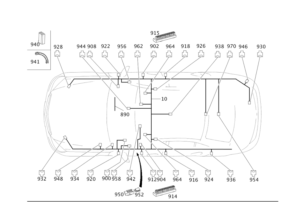 a　08–6P Mercedes Black 8 Pin 8 Wire Connector 0465458128 - Hermes