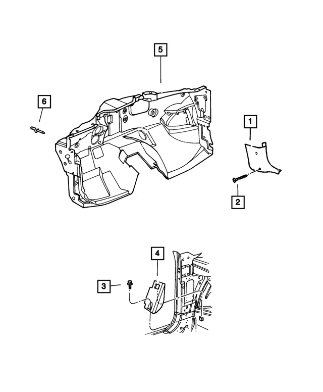 4628567AB - Interior Trim: Footrest Support for Mopar Image