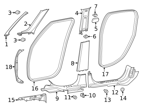 Interior Trim - Pillars for 2019 Fiat 500L #0