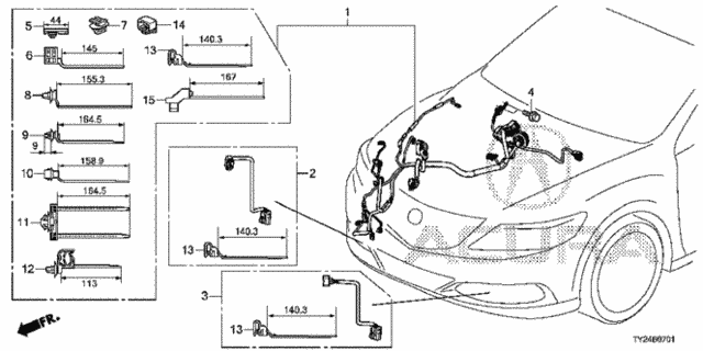 Wire Harness (2) for 2016 Acura RLX #0