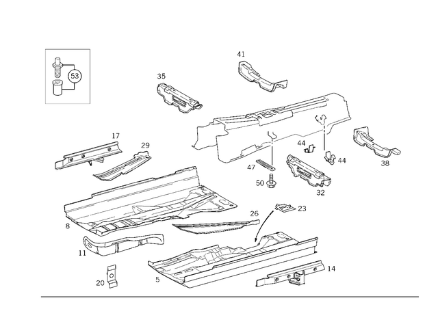 2106100560 - Substructure: Floor for Mercedes-Benz Image image