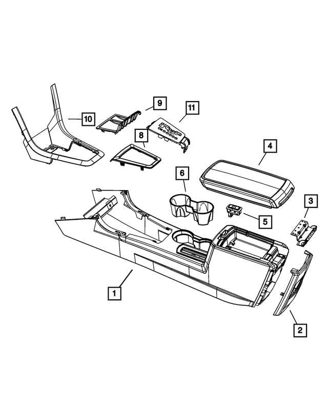 1GP622DVAA - Interior Trim: Floor Console for Mopar Image image