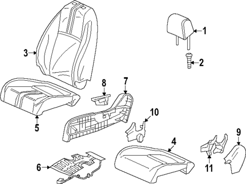 Passenger Seat Components for 2024 Acura Integra #0