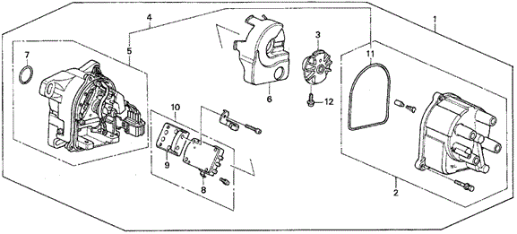 Distributor (TEC) for 1993 Honda Prelude #0