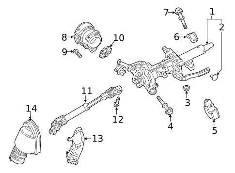 Steering Column Assembly for 2025 Toyota Corolla #2