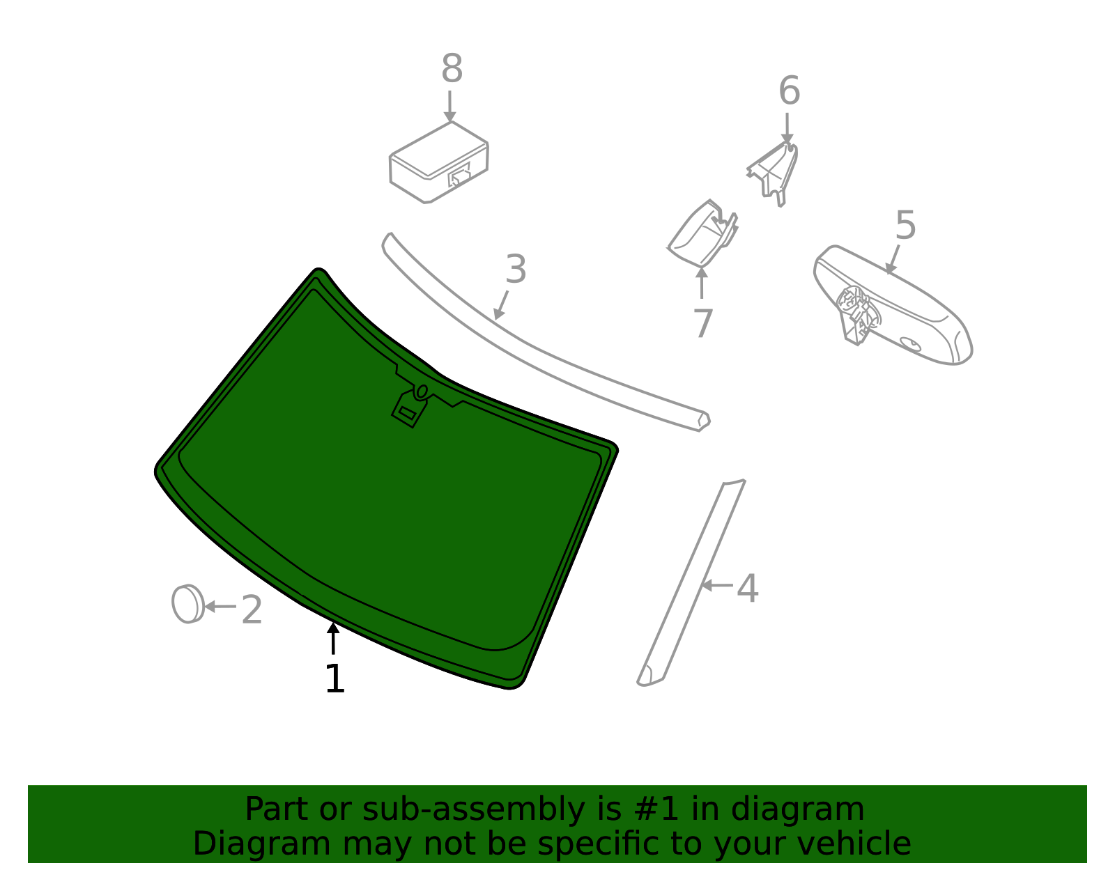 Genuine OEM Windshield Part# LR041465 Fits Jaguar Land Rover Cary