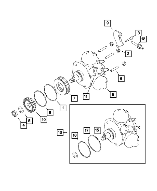 68444373AA - Fuel and Accelerator Pedal: O Ring for Mopar Image