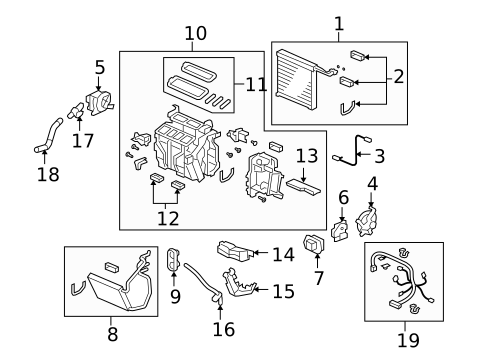 Evaporator Components for 2012 Honda Crosstour #0