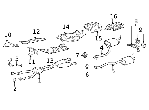 Exhaust Components for 2013 Lexus GS450h #0