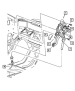 WC29ZP7AA - Parking Brake: Parking Brake Handle for Chrysler: Town &amp; Country | Dodge: Caravan, Grand Caravan Image