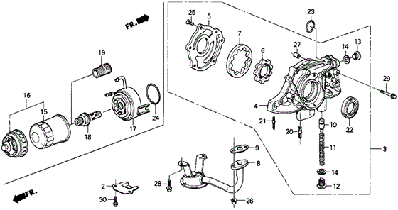 Oil Pump - Oil Strainer for 1991 Honda CRX #0