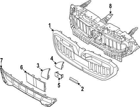 Grille & Components for 2024 BMW 530i xDrive #0