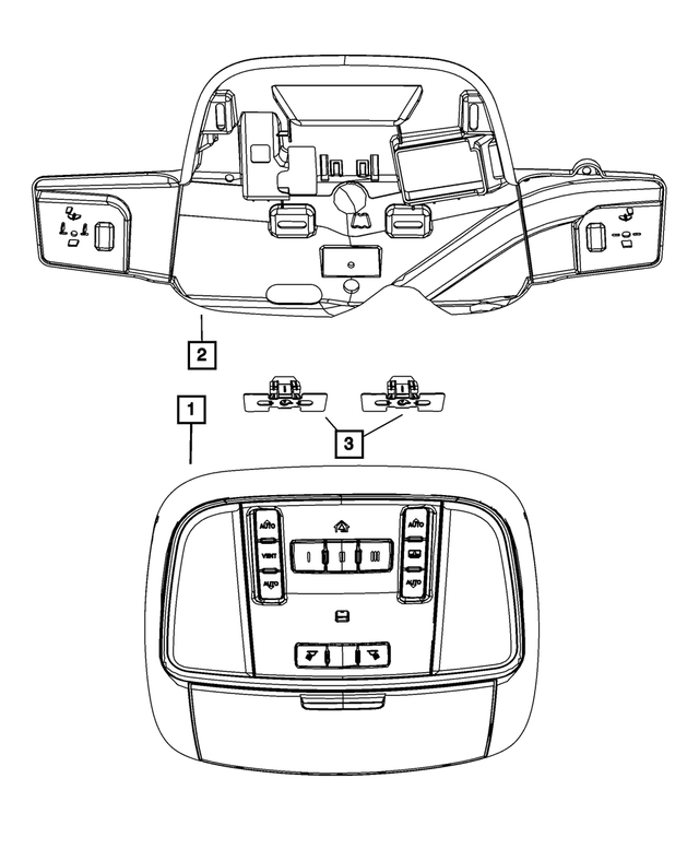 1VS291U5AF - Interior Trim: Overhead Console for Mopar Image