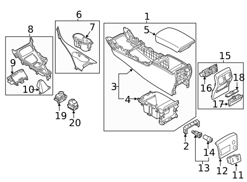 CONSOLE for 2019 INFINITI Q50 #0