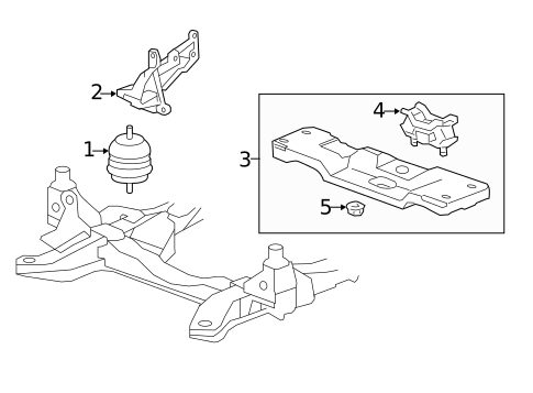 Engine & Trans Mounting for 2013 Cadillac CTS #0